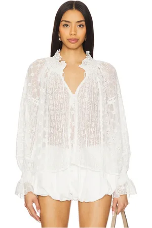 ALICE+OLIVIA Norah Peasant Blouse in . Size S.