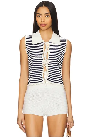 SEA Addy Striped Knit Vest in . Size M, S, XL, XS, XXS.