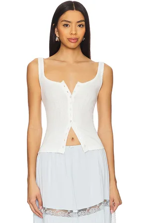 Free People End Game Pointelle Tank in . Size .