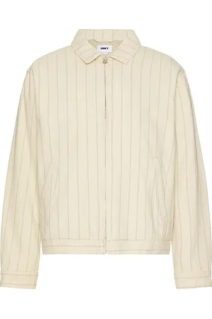 Obey Stripe Zip Up Jacket in . Size M.