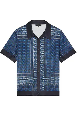 Central Park West Foulard Print Buttondown Shirt in . Size M, S.