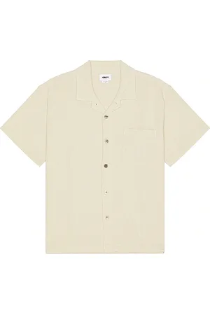 Obey Curtis Woven Seersucker Shirt in . Size M, S.