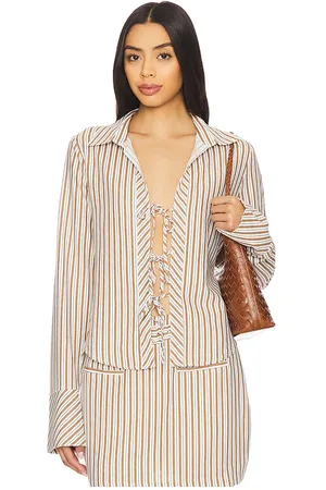 Minkpink Artemis Tie Shirt in . Size M, S, XL, XS.