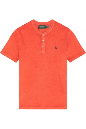 Ralph Lauren Short Sleeve Slub Jersey Henley T-Shirt in . Size M, S, XL/1X.