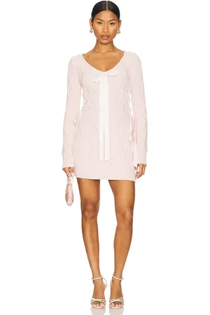 For Love & Lemons Chenille Cable Knit Mini Dress in . Size M, S, XS.
