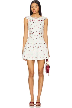 For Love & Lemons Beaded Cherries Mini Dress in . Size L, M, XS.