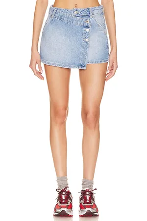 Free People X We The Free Wynne Denim Skirt in . Size 25, 26, 27, 28, 29, 30, 31.