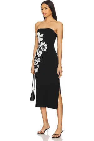 Milly Placed Floral Strapless Knit Midi Dress in . Size M, P, S.