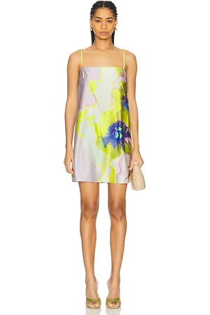 MISA Maxine Dress in Green,Purple. Size S, XS.