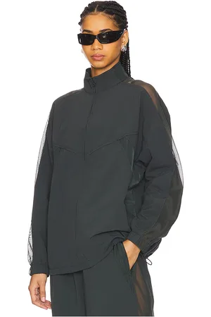 alo Origin Full Zip Track Jacket in Charcoal,Dark Green. Size S.