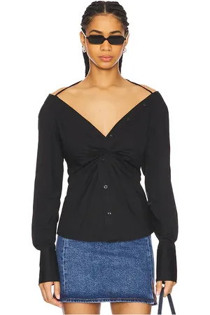 GOOD AMERICAN Poplin Off Shoulder Top in . Size L, M, S.