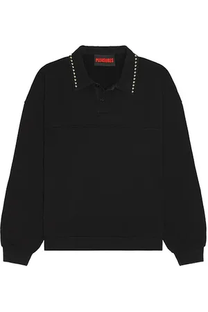 Pleasures Tweak Studded Polo Sweatshirt in . Size M, XL/1X.