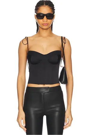GOOD AMERICAN Satin Bustier Top in . Size M, S, XS, XXXXL/4X.