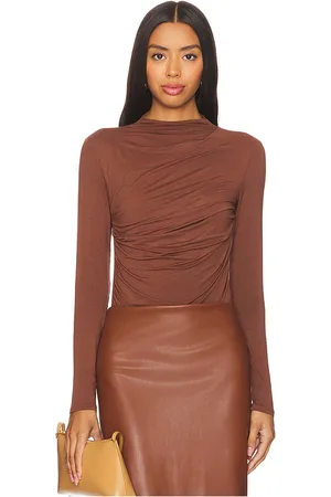 ENZA COSTA Long Sleeve Twist Top in . Size L, XS.