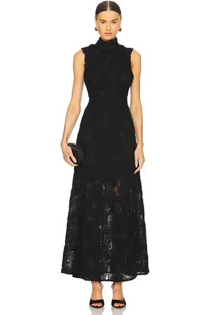 ROTATE Flower Mesh Maxi Dress in . Size 34, 36.
