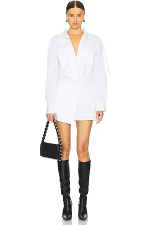 OFF-WHITE Poplin Savana Mini Dress in . Size 38.