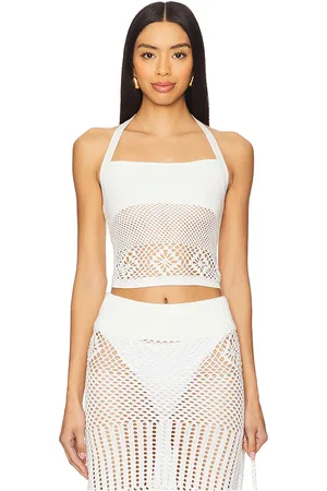 Frankies Bikinis Orchard Crochet Halter Top in . Size M, S.
