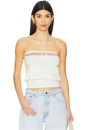 FAITHFULL THE BRAND Arlette Strapless Top in . Size M, S, XL, XS.