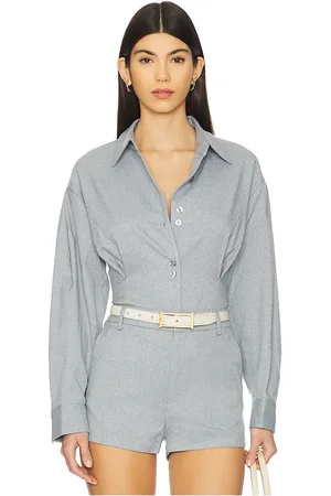 Gestuz Paulia Melange Shirt in Slate,Blue. Size 38.