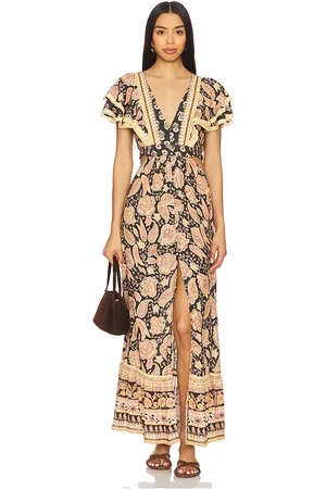 SPELL Marmont Revelry Dress in Black,Beige. Size M, S, XL, XS, XXL.