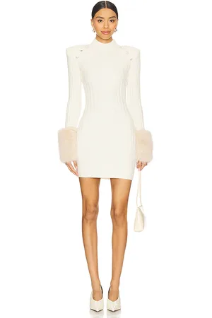 Retrofete Jane Faux Fur Dress in . Size M, S, XL, XS, XXS.