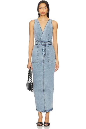 GOOD AMERICAN Fit For Success V-neck Maxi Dress in . Size S, XS, XXL/2X, XXXXL/4X.