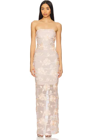 ROTATE Flower Mesh Tube Dress in . Size 38.