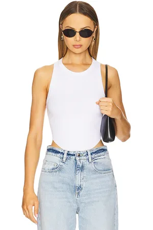 GOOD AMERICAN Micro Rib Tank Top in . Size M, XS, XXL/2X, XXXL/3X, XXXXL/4X.