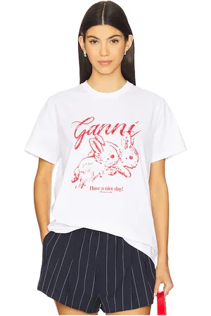 Ganni Bunnies Relaxed T-shirt in . Size XS.