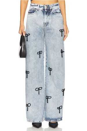 VIVETTA Boyfriend Jeans With Bow Embroidery in . Size 26, 27, 28, 29, 30.