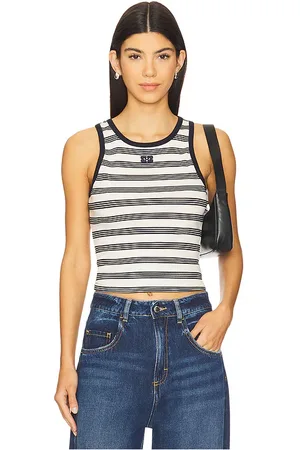 Ganni Striped Rib Tank Top in . Size S, XL.