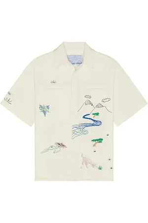 JUNGLES Good Thoughts Button Up Shirt in . Size M, S, XXL/2X.