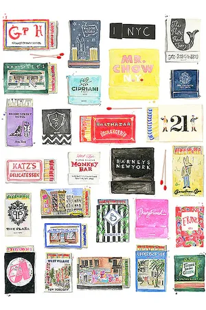 Furbish Studio NYC Collection Large Matchbook Watercolor Print in .