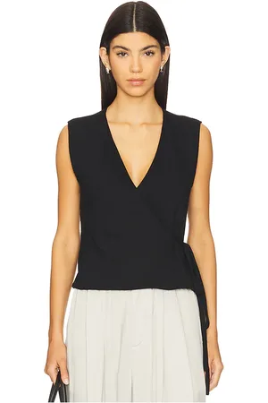 Leset Lauren Sleeveless Wrap Top in . Size M, S, XL, XS.