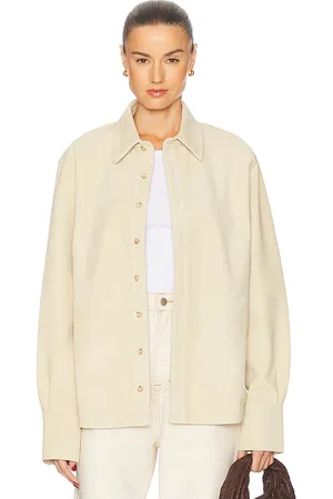 GRLFRND Mae Suede Shirt in . Size M, S, XL, XS, XXS.