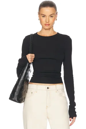 GRLFRND Crew Neck Extra Long Sleeve Tee in . Size M, S, XL, XXS.