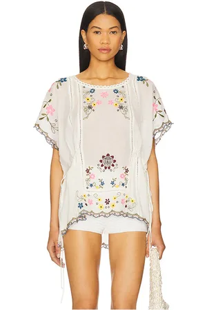 Free People Danielle Embroidered Top in . Size M, S.