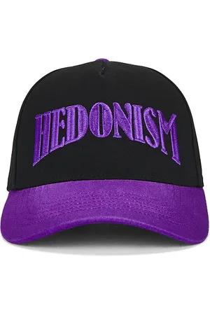 Midnight Hedonism Trucker Hat in Black,Purple.