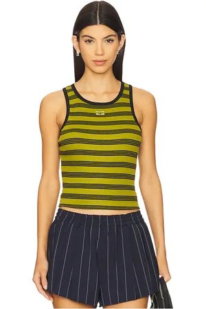 Ganni Striped Rib Tank Top in . Size S, XS.