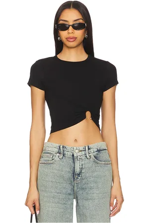 GOOD AMERICAN Stretch Jersey Top in . Size M, S.