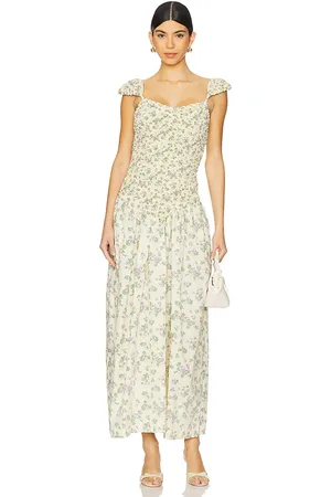 SWF Cap Sleeve Mottled Max Dress in Cream,Green. Size M, S, XS.