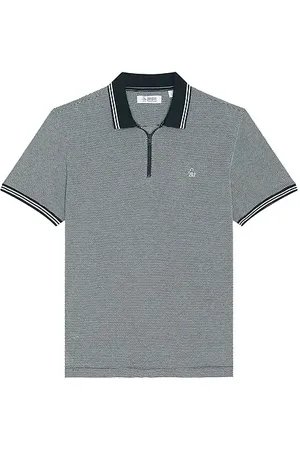 Original Penguin Jacquard 1/4 Zip Tipped Polo in . Size M, S.