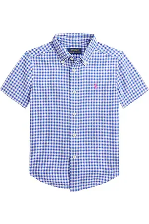 Ralph Lauren Kids Short Sleeve Linen Sport Shirt in . Size 3, 4, 5, 6.