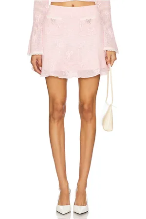 Self-Portrait Bow Crochet Mini Skirt in . Size M, S, XS.