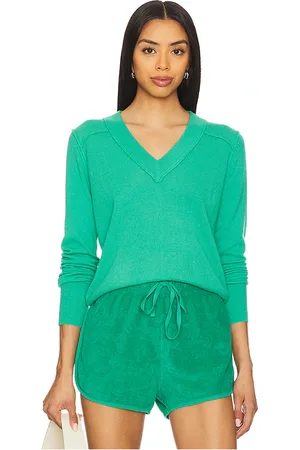 AUTUMN CASHMERE Cropped V With Reversed Seam in . Size M, S.