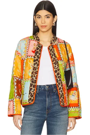 Never Fully Dressed SÃ³ller Quilted Jacket in Orange,Brown. Size M, S, XL, XXL, XXXL.