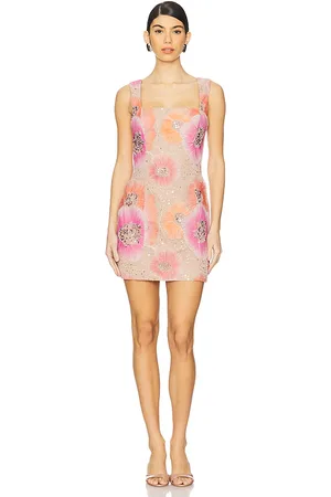 ELLIATT Brittany Mini Dress in Pink,Beige. Size M, S, XL.