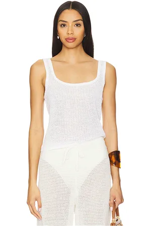 ONIA Linen Knit Square Neck Tank in . Size S, XL, XS.