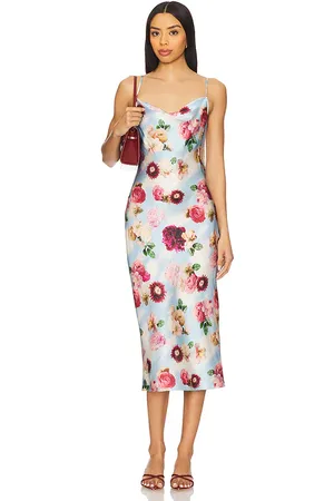 FLEUR DU MAL Cowl Neck Midi Slip Dress in . Size S, XS.