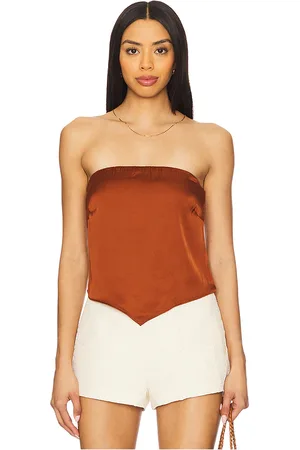 GOOD AMERICAN Satin Handkerchief Top in . Size S, XXL/2X, XXXXL/4X.